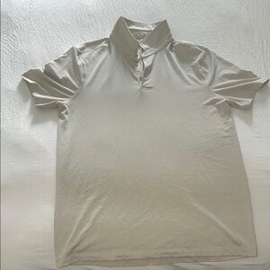Lululemon Men's Cream Polo Shirt
